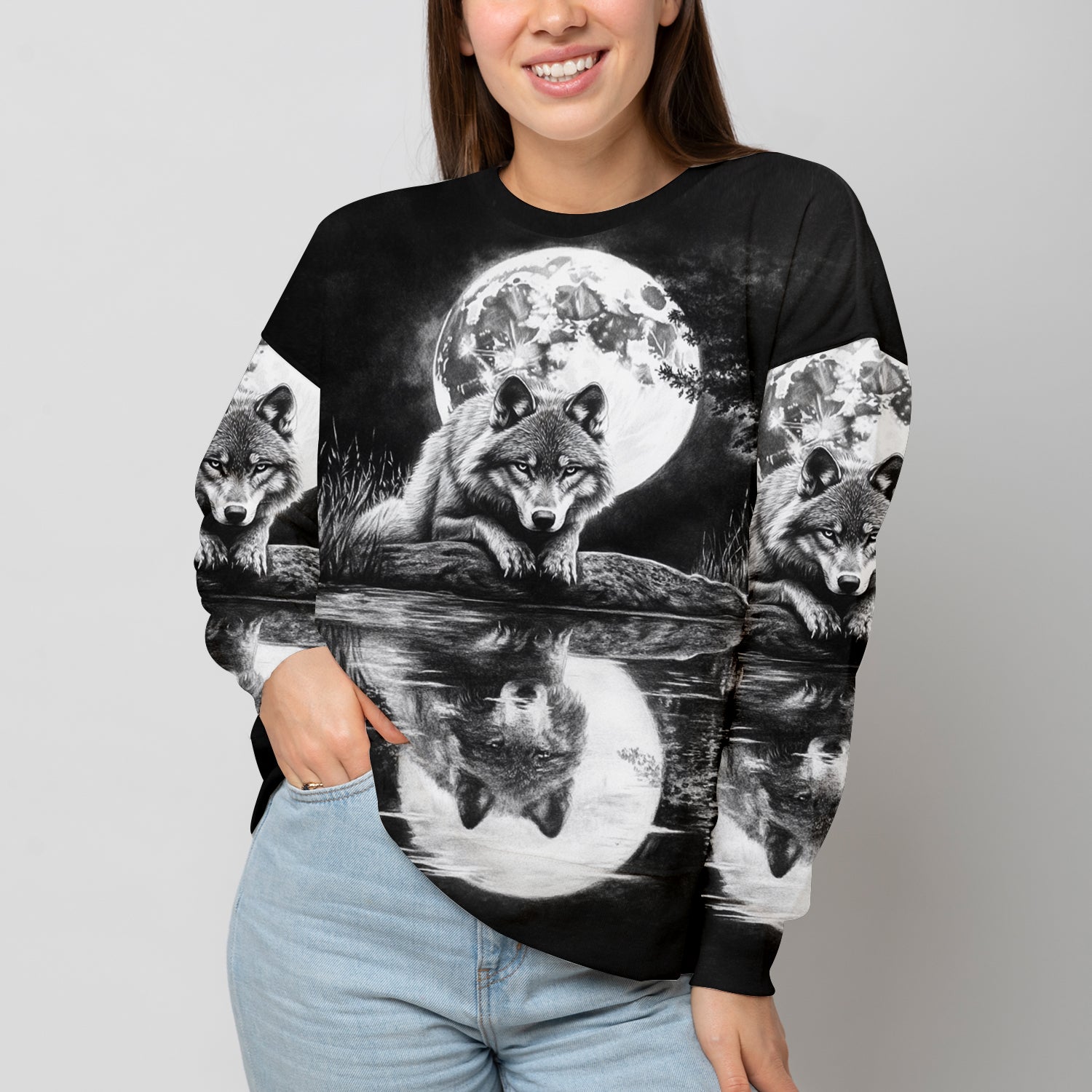 Mystical Wolf Art All Over Print Shirt