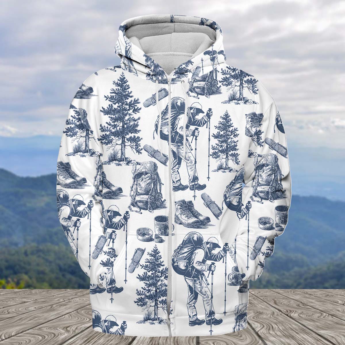 Vintage Hiking Camp All Over Print Shirt