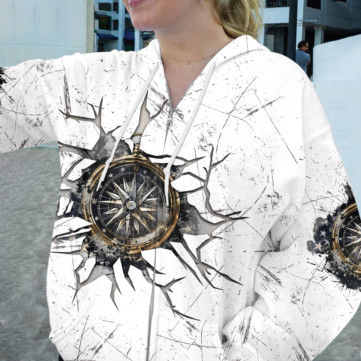Not All Who Wander Are Lost Compass Cracks All Over Print Shirt