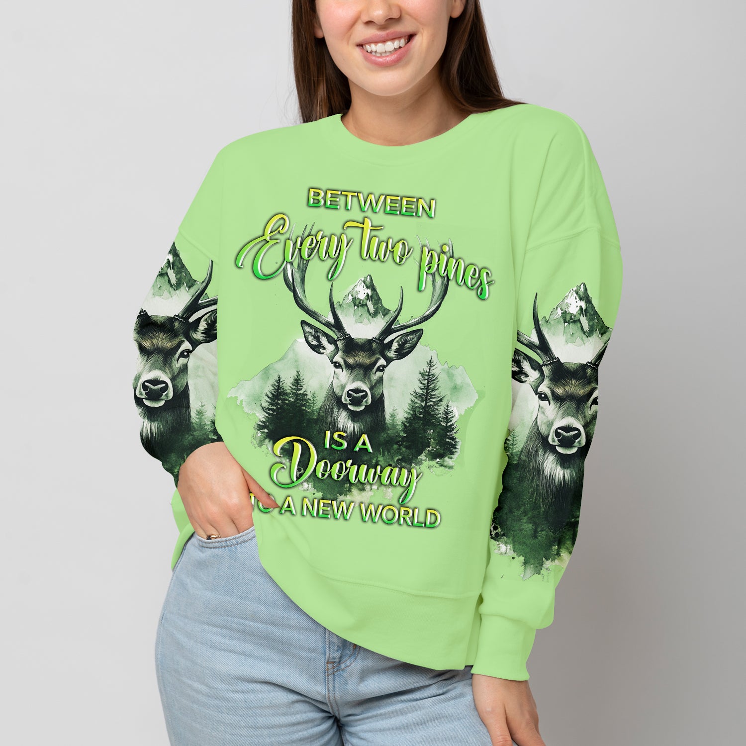 Between Every Two Pines Is A Doorway To A New World All Over Print Shirt