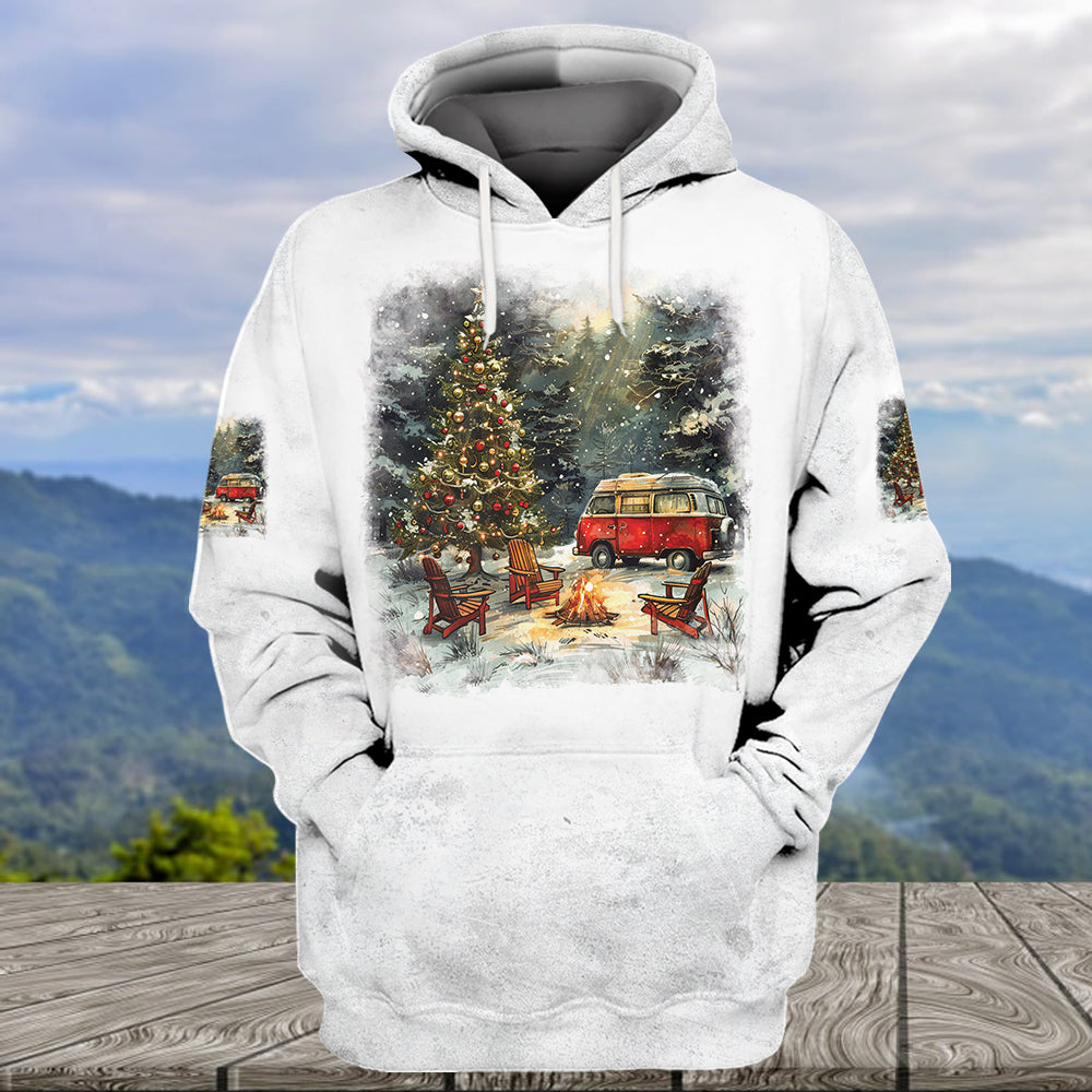 It's The Most Wonderful Time Of Christmas Camping All Over Print Shirt