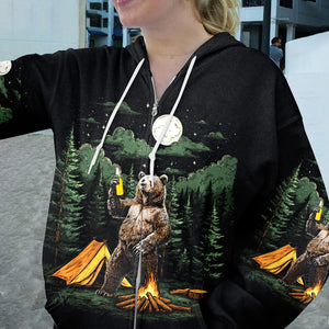 Making Memories Camping Bear All Over Print Shirt