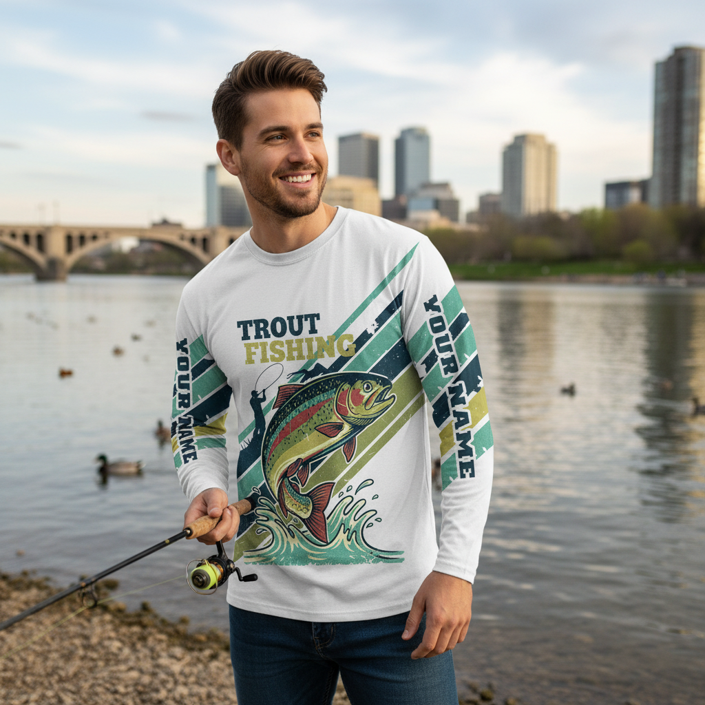 Vintage Rainbow Trout Team Shirt All Over Print