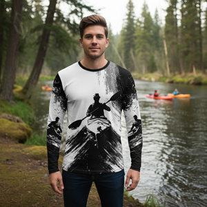 Black And White Kayaking Lover All Over Print Shirt