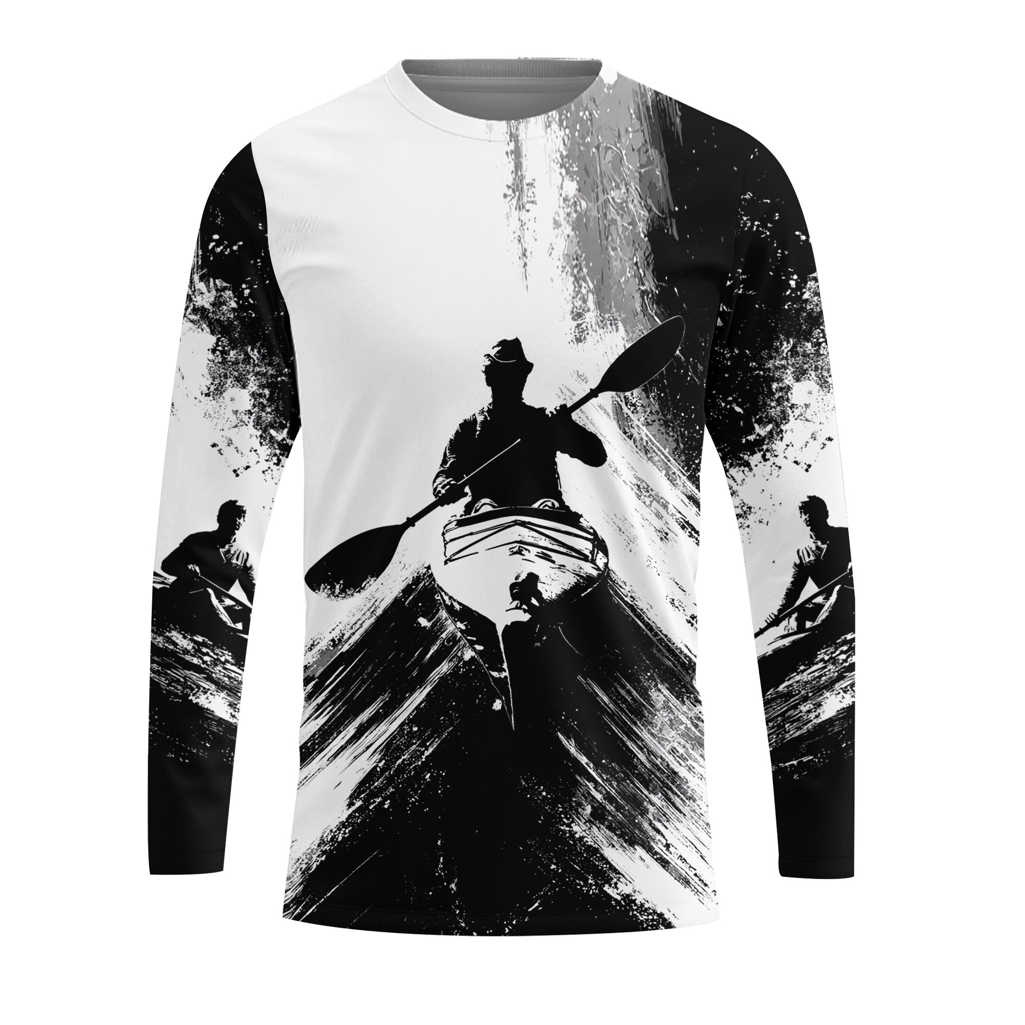 Black And White Kayaking Lover All Over Print Shirt