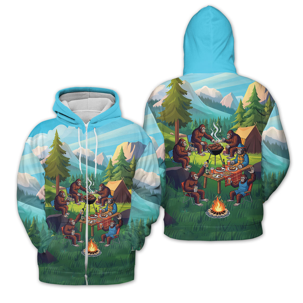 Sasquatch family BBQs All Over Print Shirt