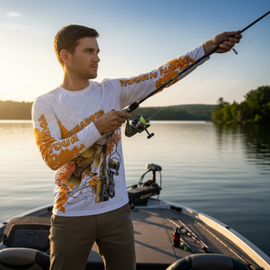 Custom Name Crappie Fish Orange All Over Print Shirt