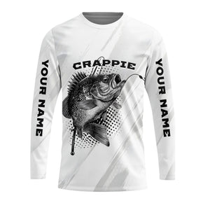 Custom Name Crappie Fish Gray All Over Print Shirt