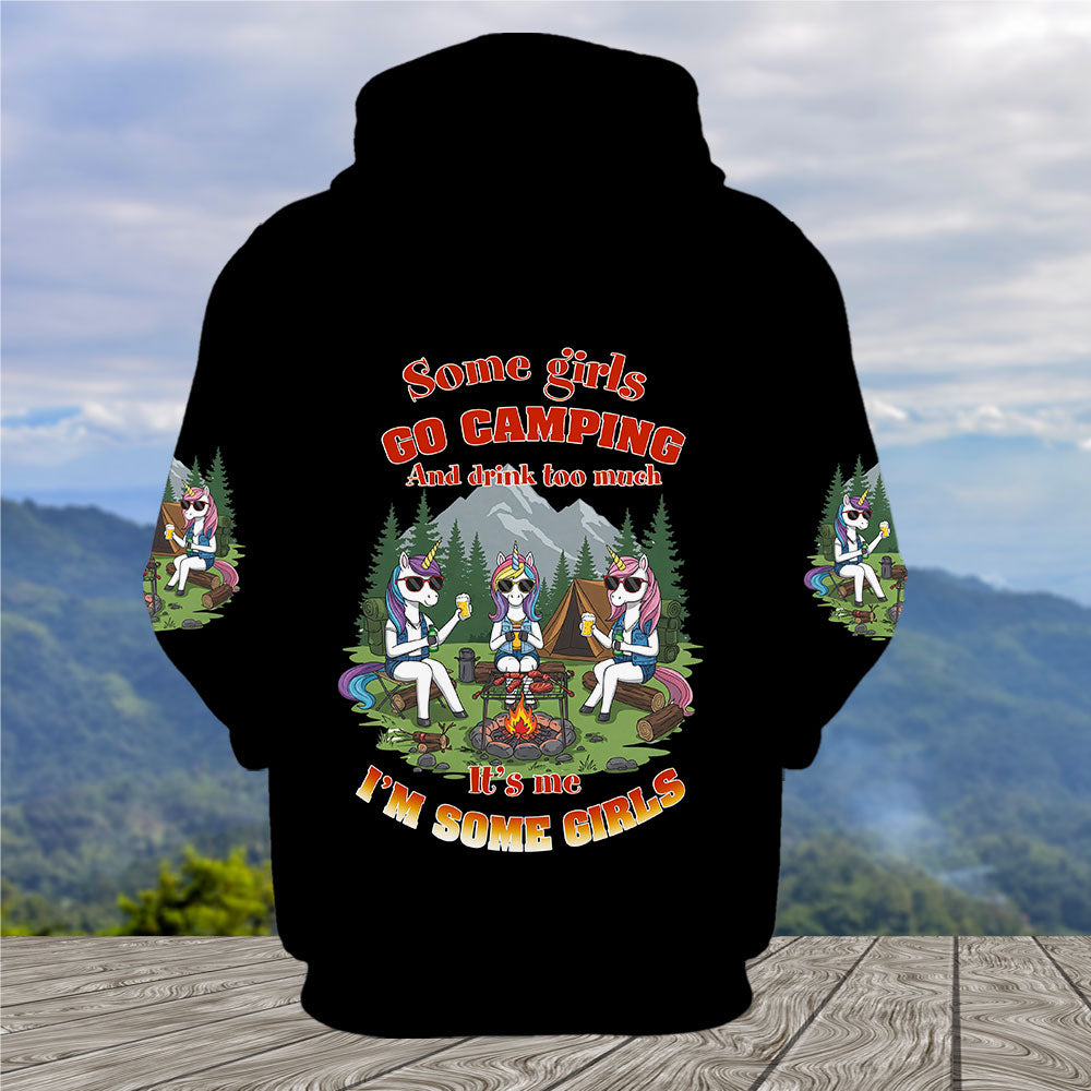 Some Girls Go Camping And Drink Too Much All Over Print Shirt