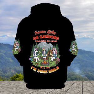 Some Girls Go Camping And Drink Too Much All Over Print Shirt