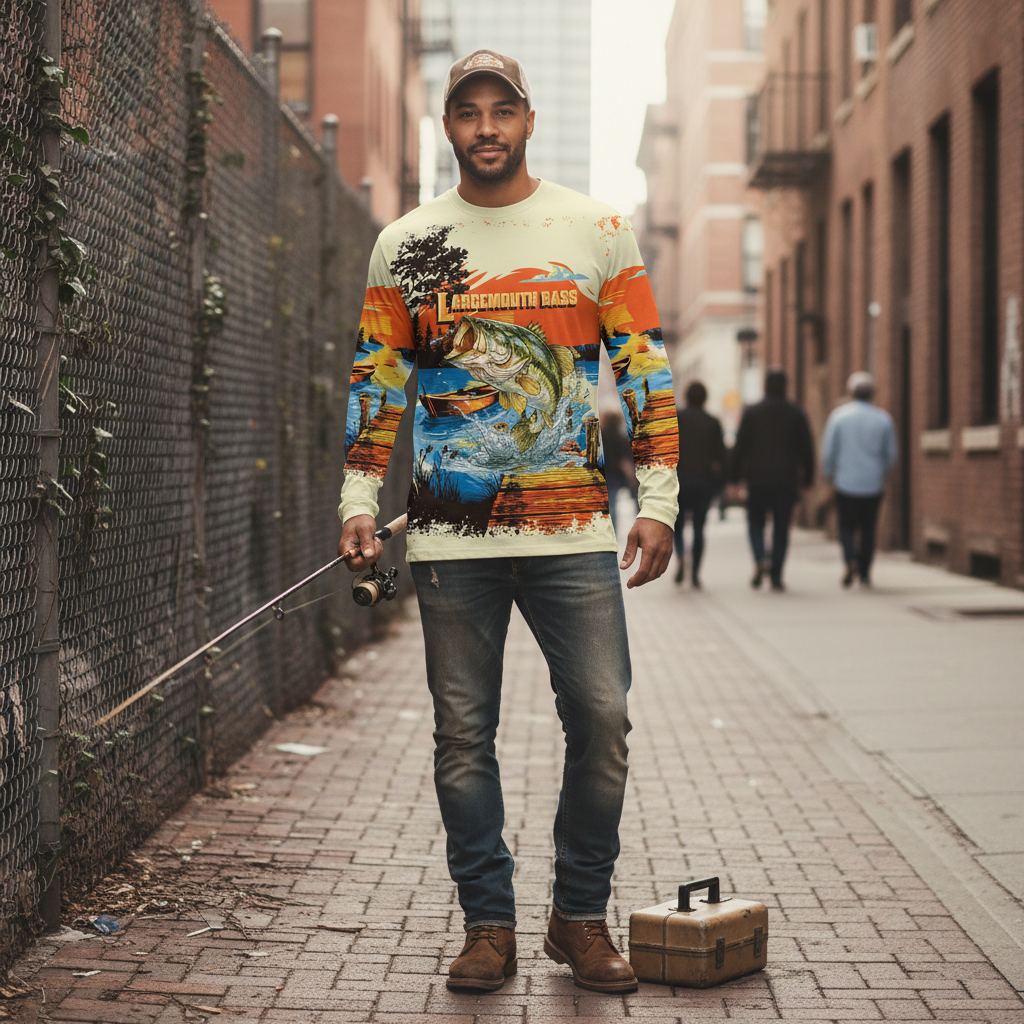 Largemouth Bass Jumping All Over Print Shirt