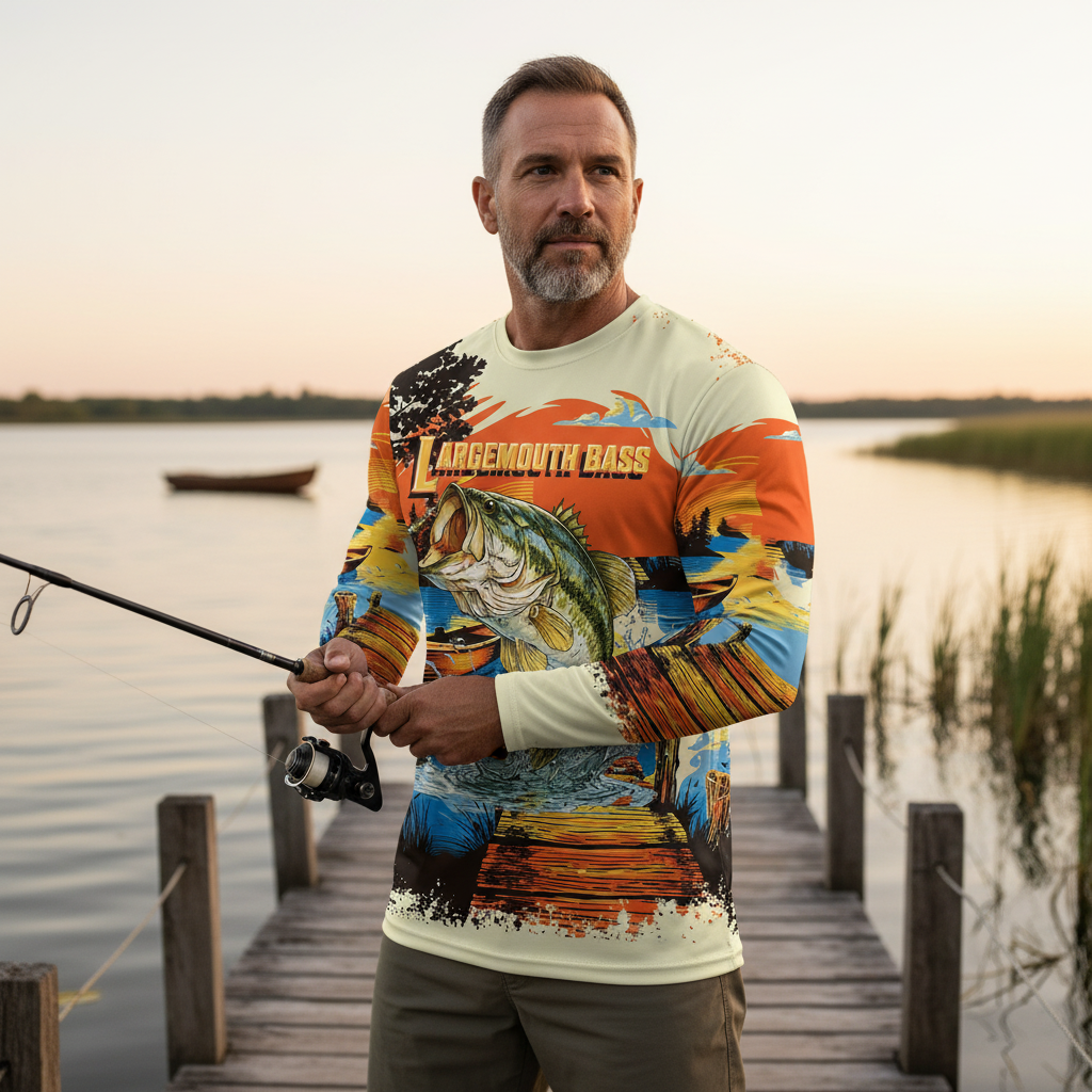 Largemouth Bass Jumping All Over Print Shirt