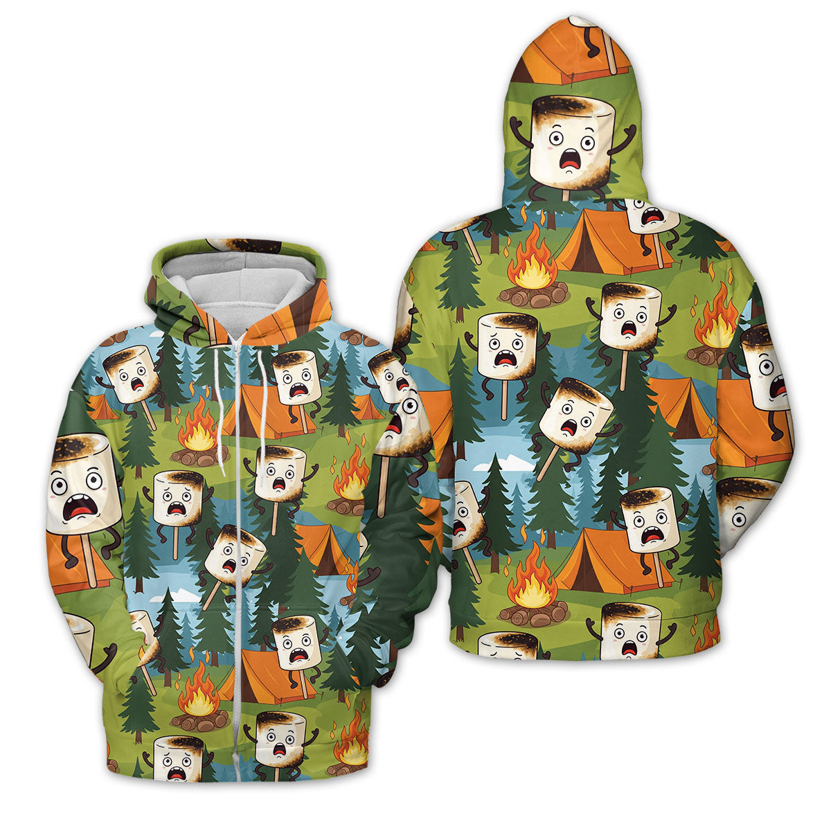 Funny Burnt Marshmallow All Over Print Shirt