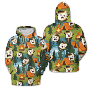 Funny Burnt Marshmallow All Over Print Shirt