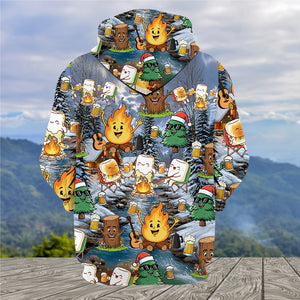 Camping Drinking Beer Party All Over Print Shirt