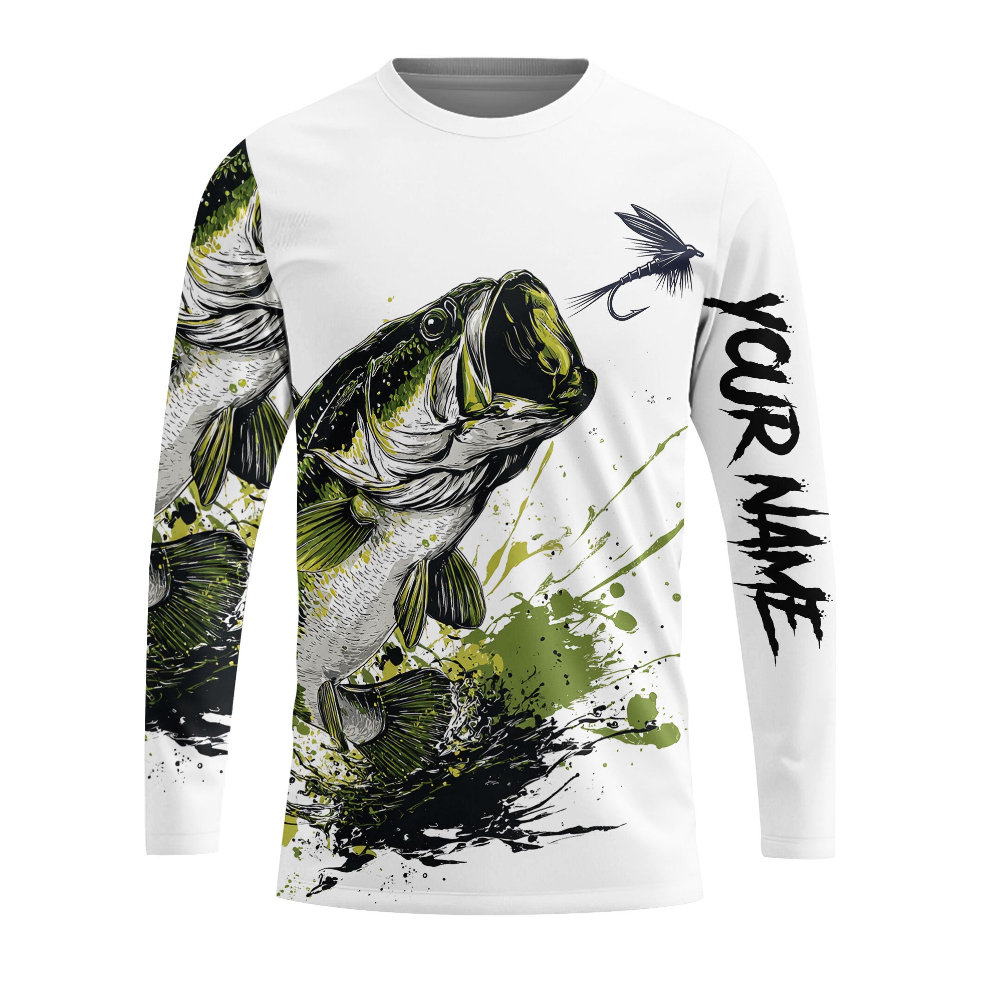 Custom Name Largemouth Bass All Over Print Shirt