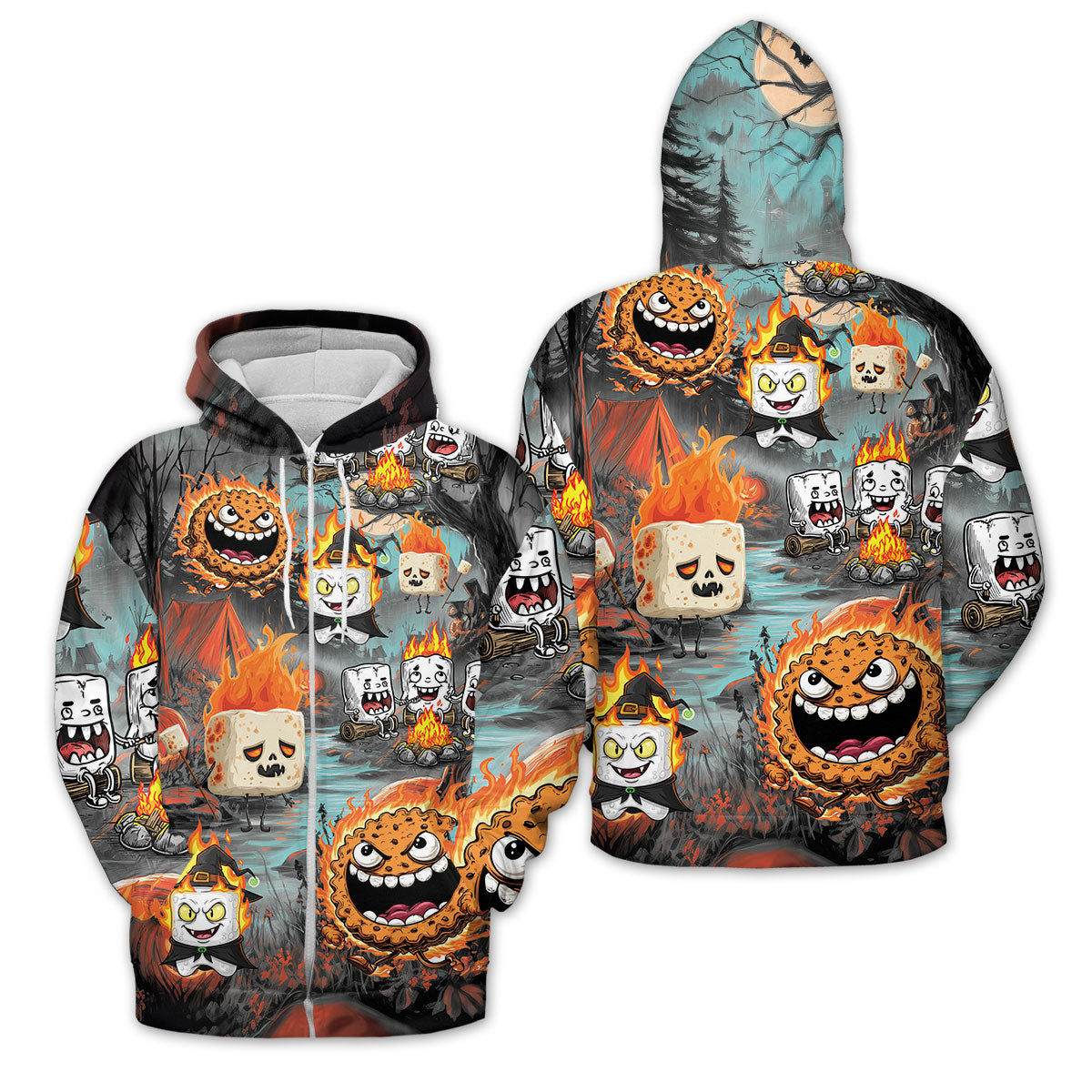 Burnt Marshmallow Halloween All Over Print Shirt