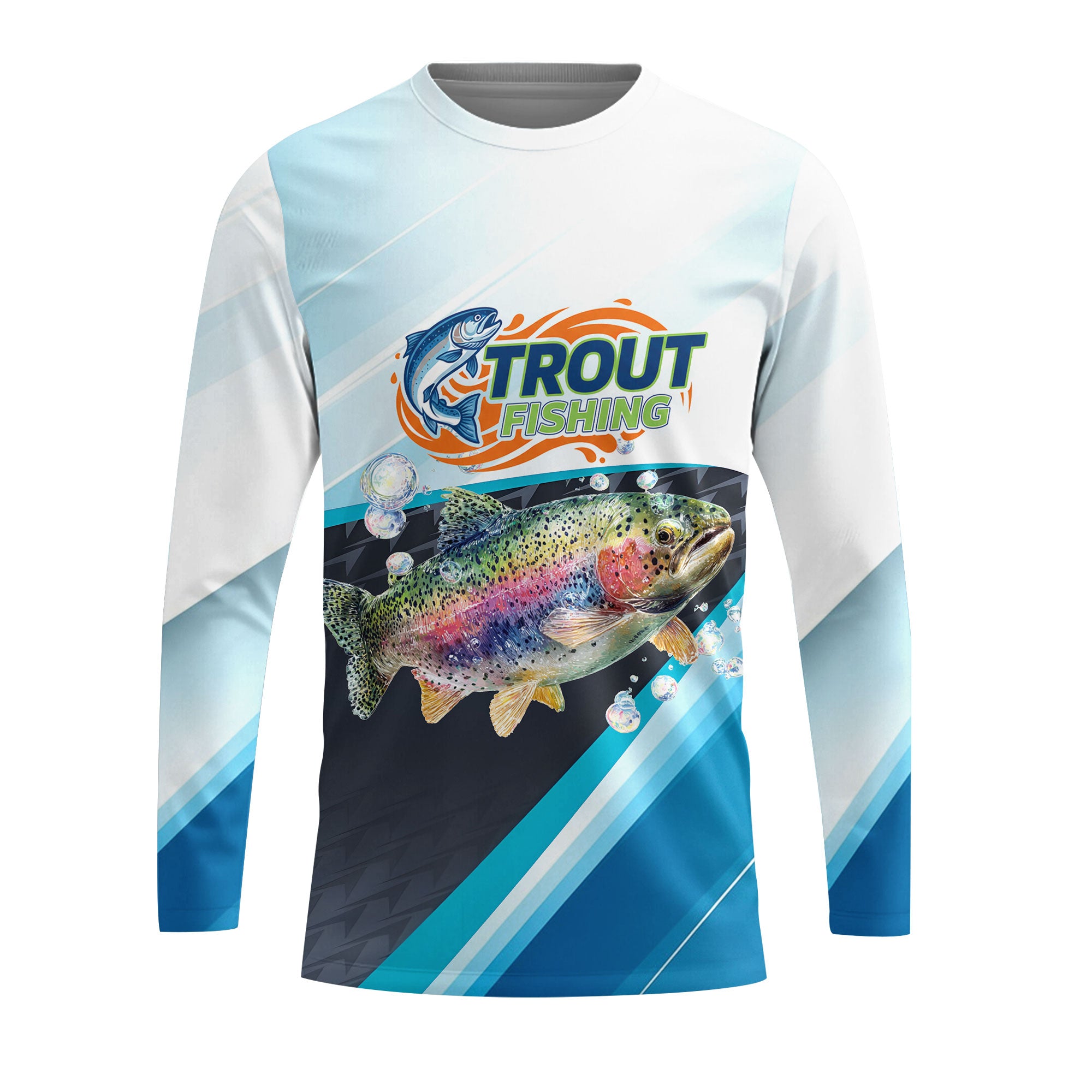 Trout Fish Blue Sport All Over Print Shirt