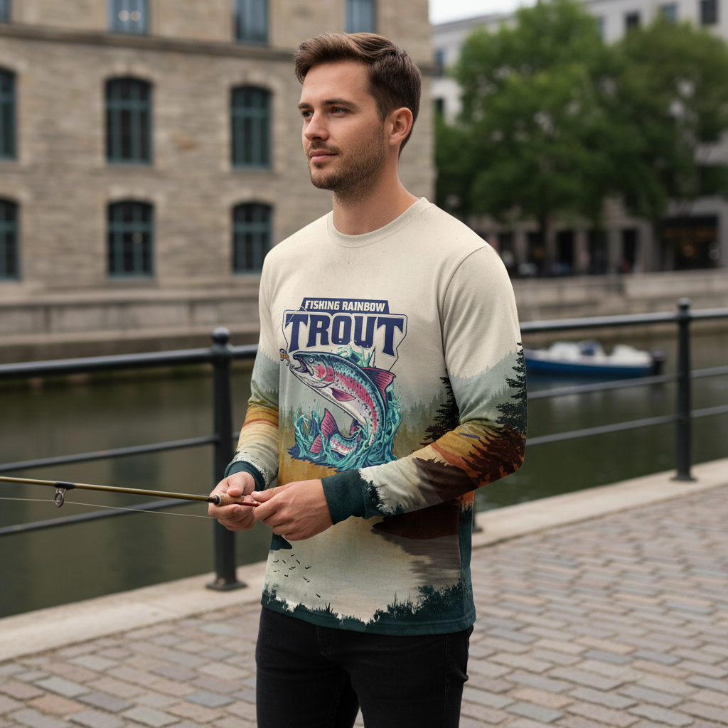 Trout Fish Lover Vintage All Over Print Shirt