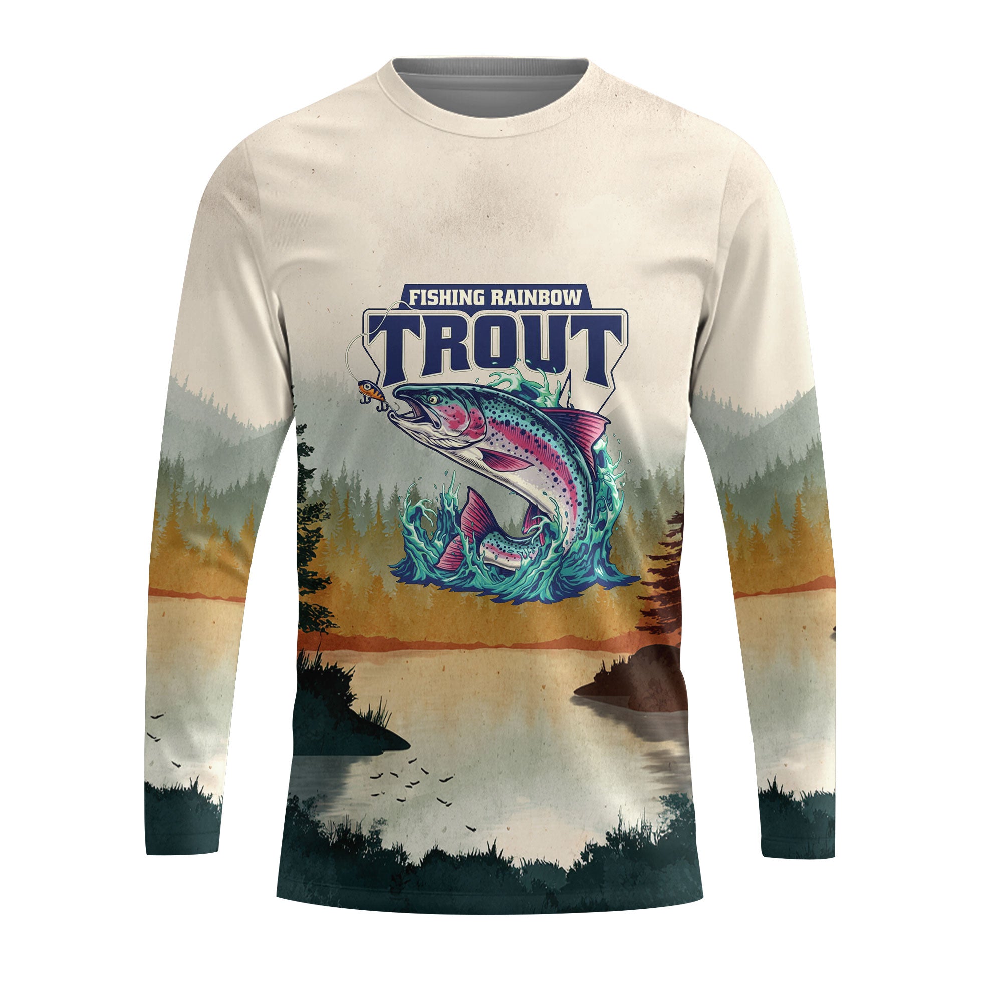 Trout Fish Lover Vintage All Over Print Shirt