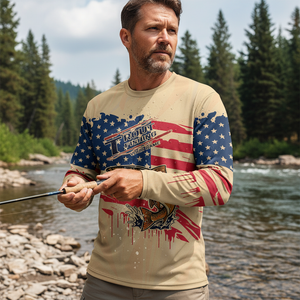Vintage America Custom Name Trout Fishing All Over Print Shirt