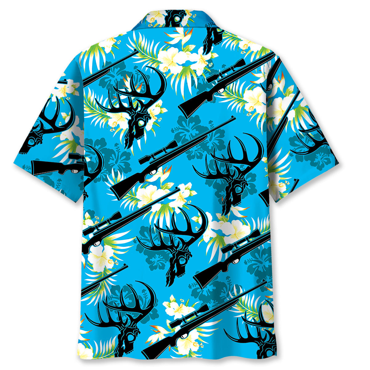 Deer Hunting Hibiscus Hawaiian Shirt