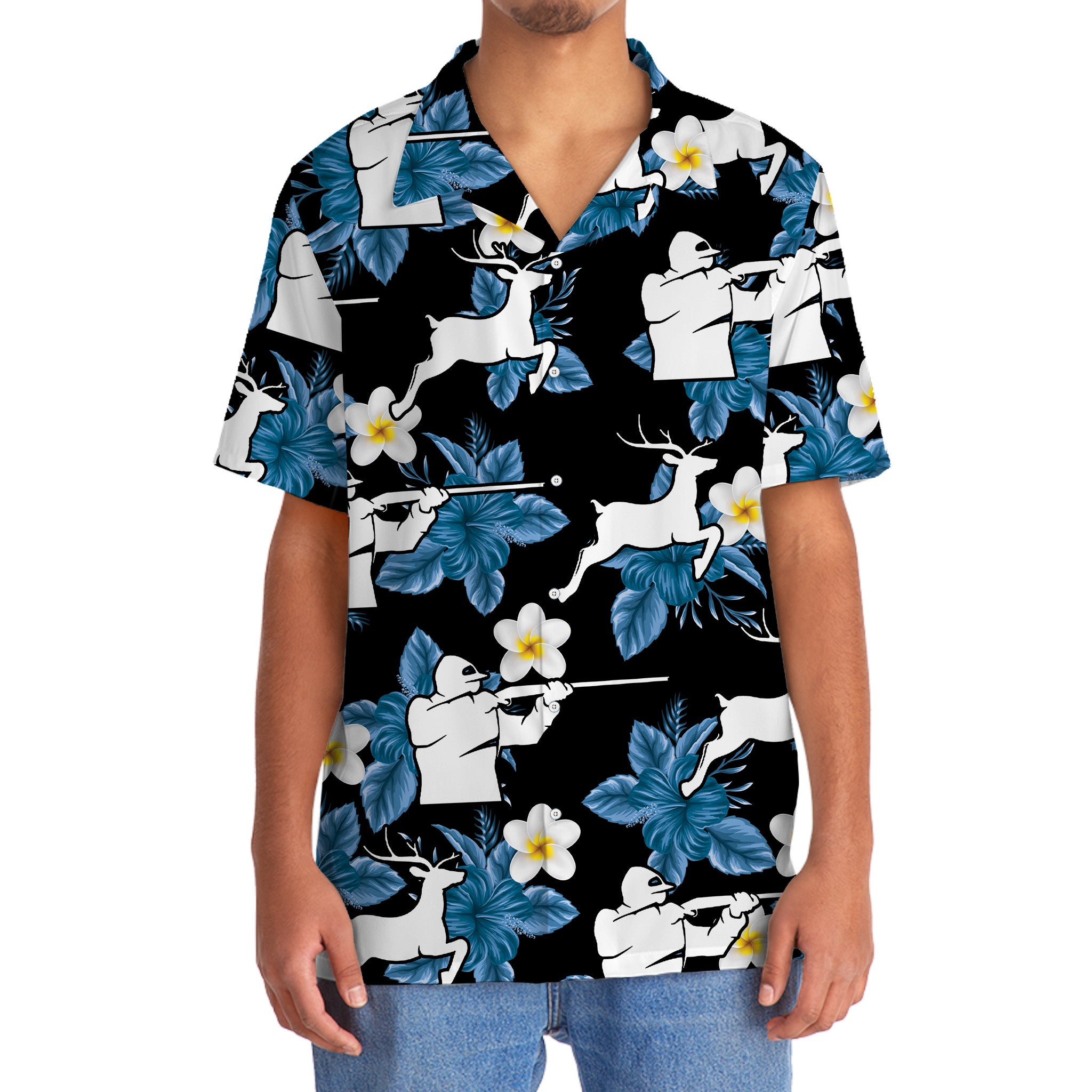 Deer Hunting Nature Hawaiian Shirt