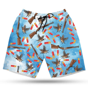 Quail Hunting Blue Hawaiian Shirt