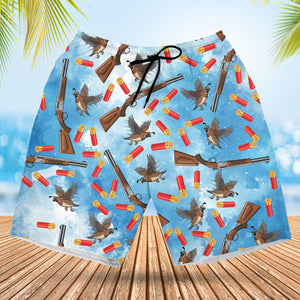 Quail Hunting Blue Hawaiian Shirt