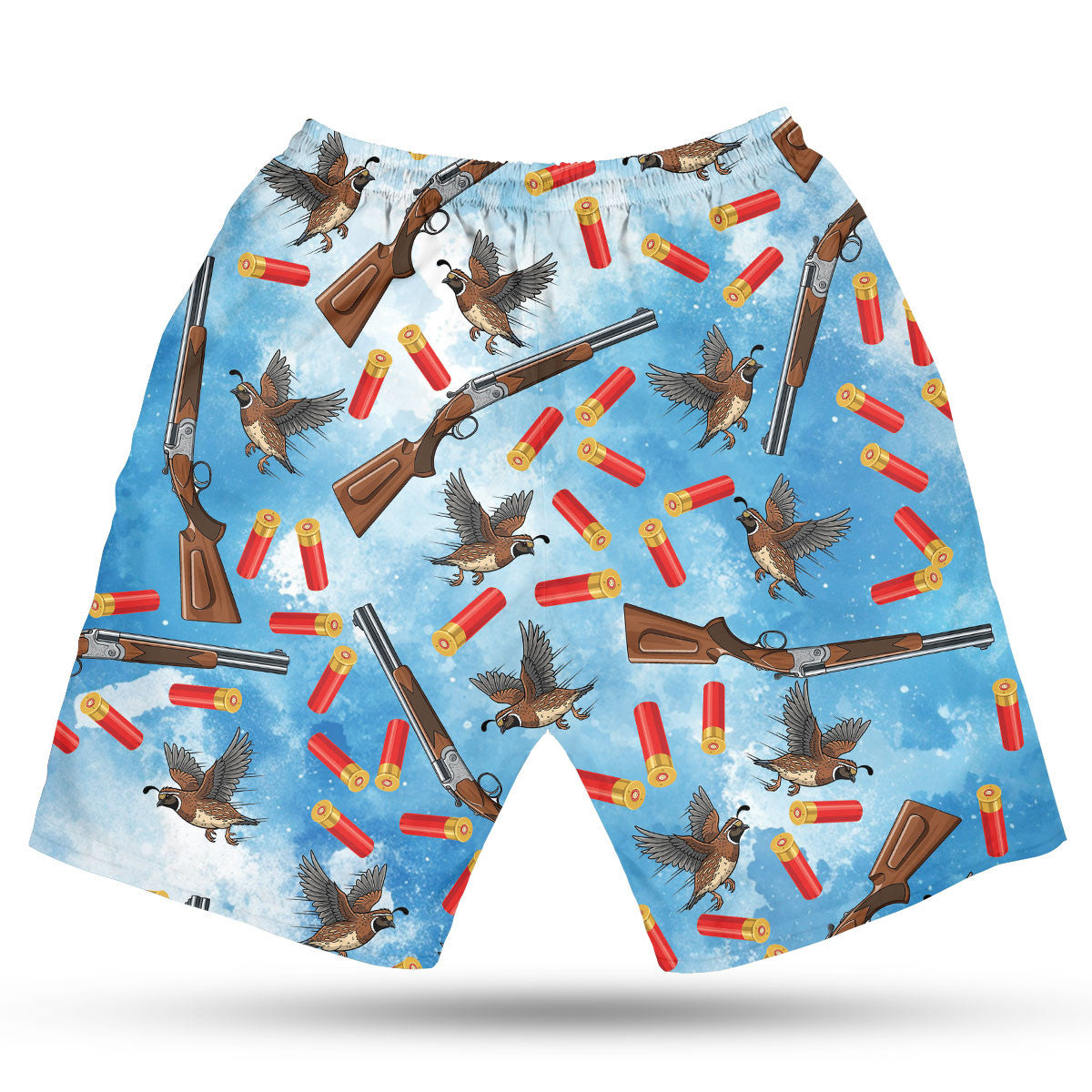 Quail Hunting Blue Hawaiian Shirt