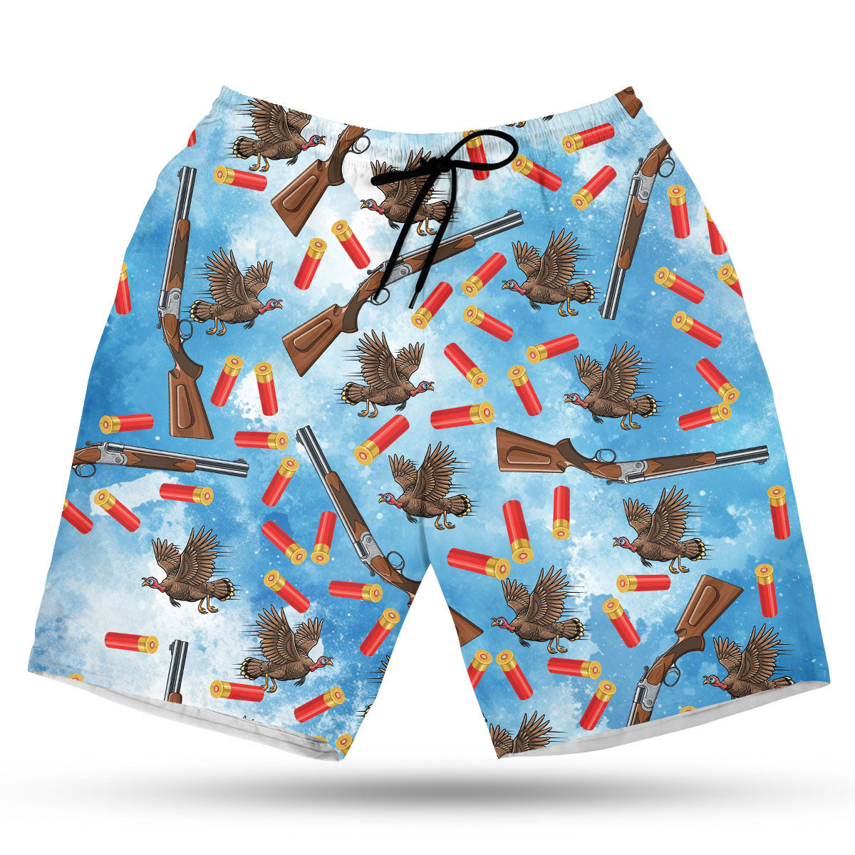 Wild Turkeys Hunting Blue Hawaiian Shirt