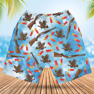 Wild Turkeys Hunting Blue Hawaiian Shirt