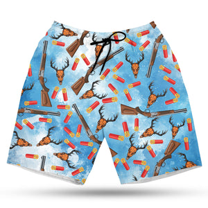 Deer Hunting Blue Hawaiian Shirt