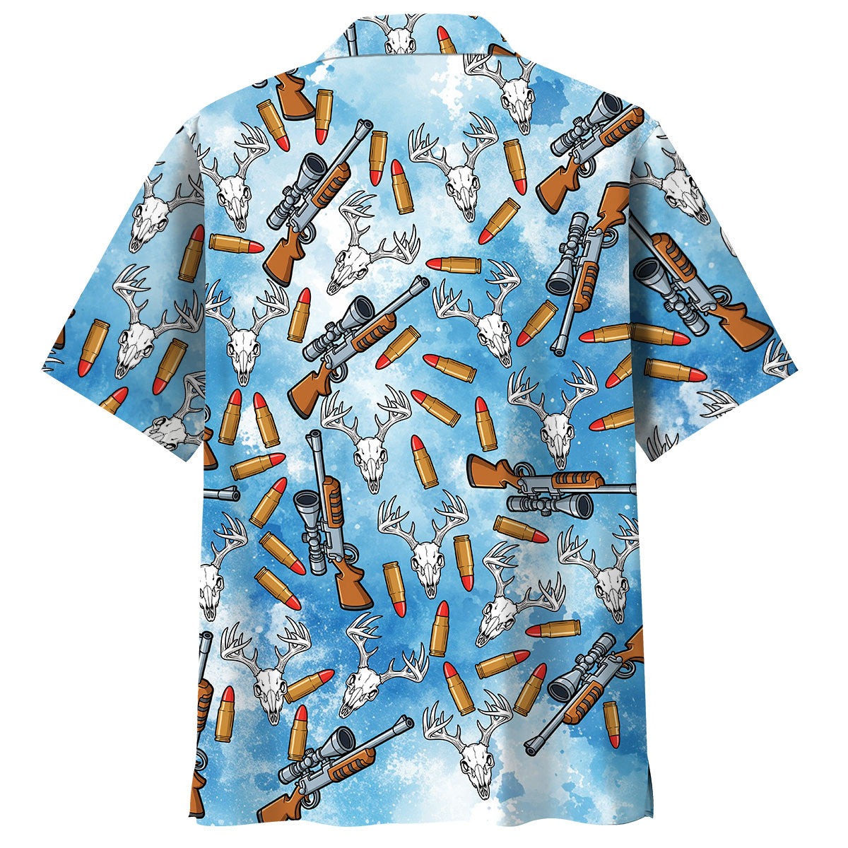 Funny Deer Hunting Blue Hawaiian Shirt