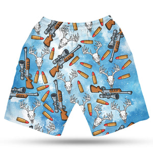 Funny Deer Hunting Blue Hawaiian Shirt