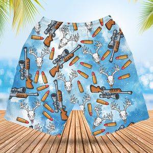Funny Deer Hunting Blue Hawaiian Shirt