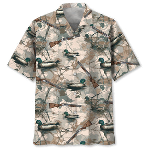 Camouflage Duck Hunting Hawaiian Shirt