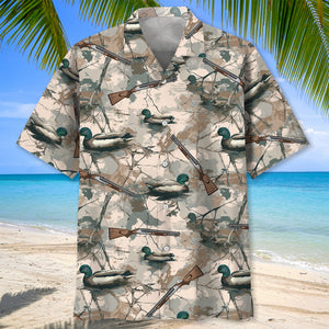 Camouflage Duck Hunting Hawaiian Shirt