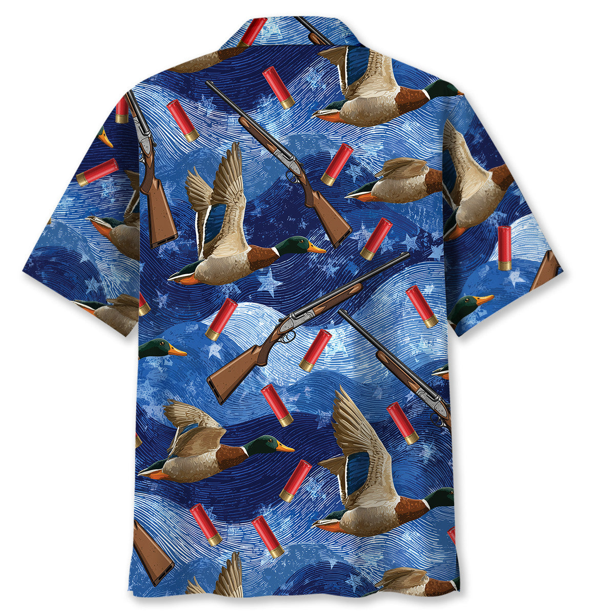 Blue Duck Hunting Hawaiian Shirt