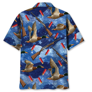 Blue Duck Hunting Hawaiian Shirt