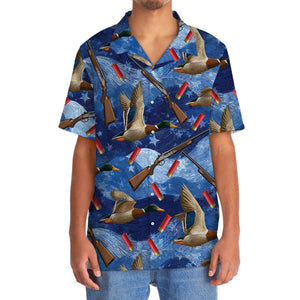 Blue Duck Hunting Hawaiian Shirt