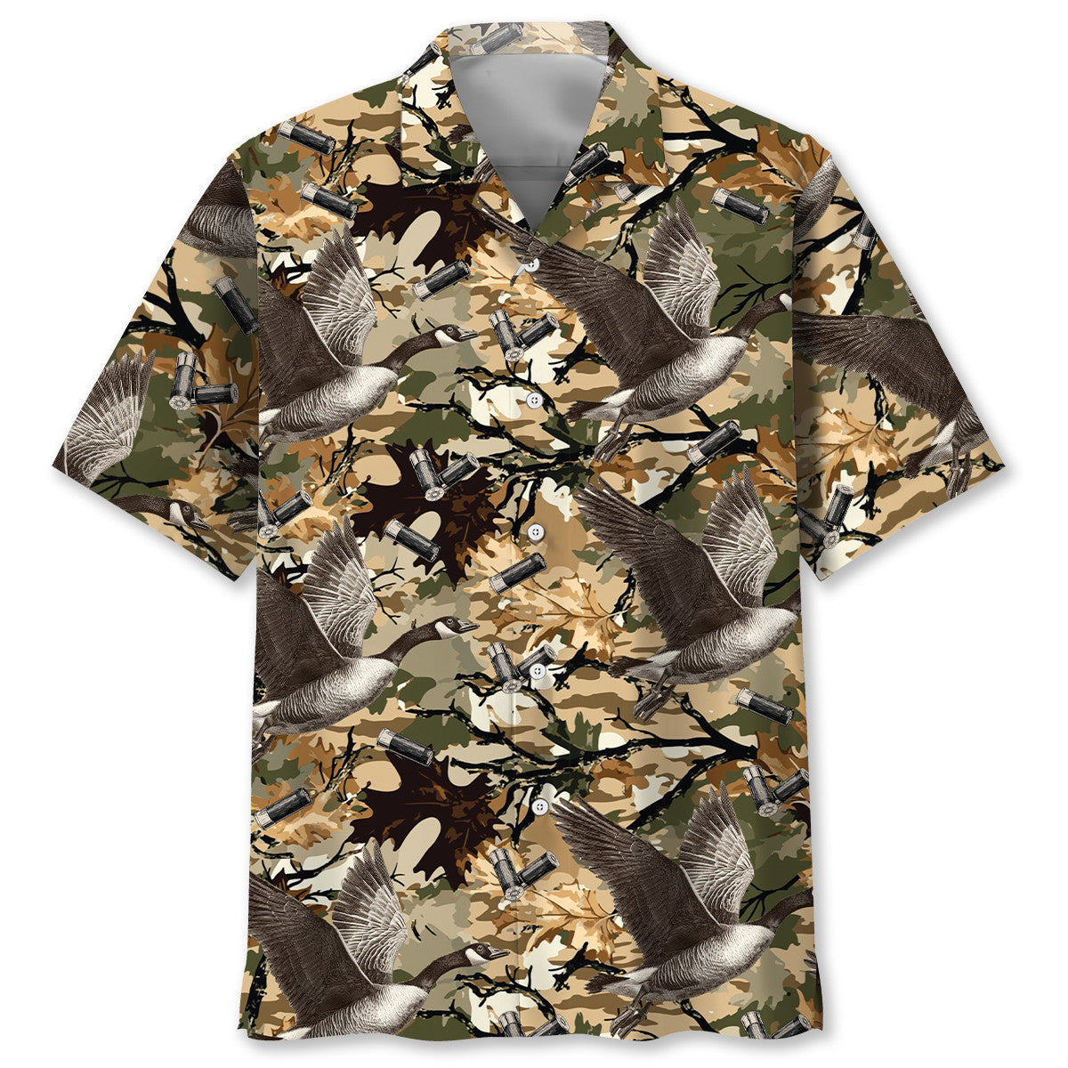 Camouflage Goose Hunting Hawaiian Shirt