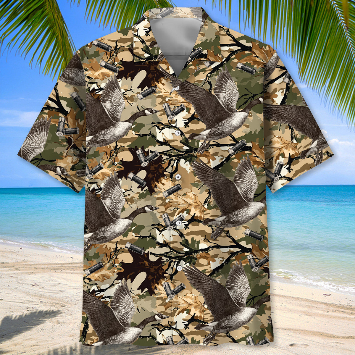 Camouflage Goose Hunting Hawaiian Shirt