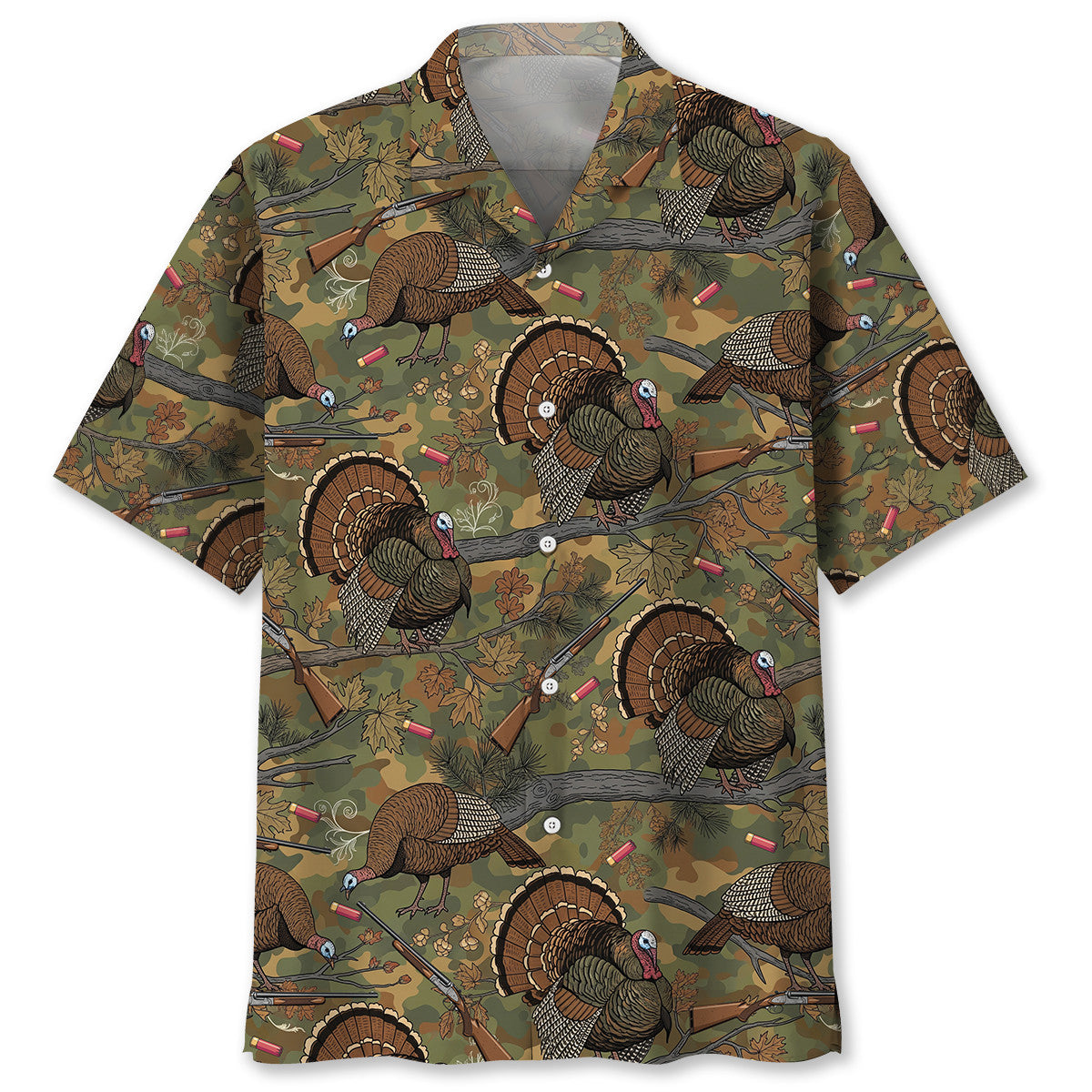 Vintage Wild Turkey Hunting Hawaiian Shirt