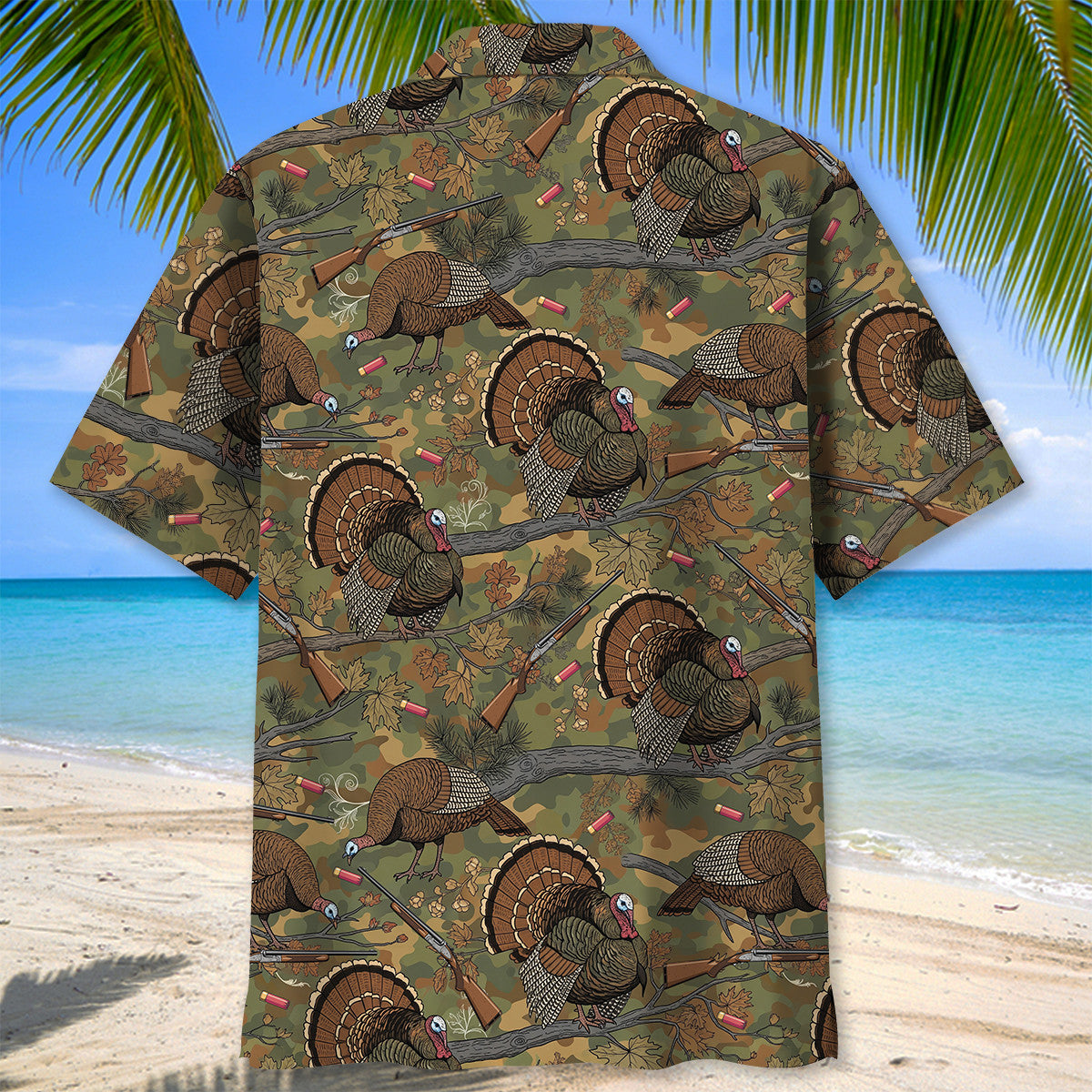 Vintage Wild Turkey Hunting Hawaiian Shirt