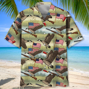 America Goose Hunting Hawaiian Shirt