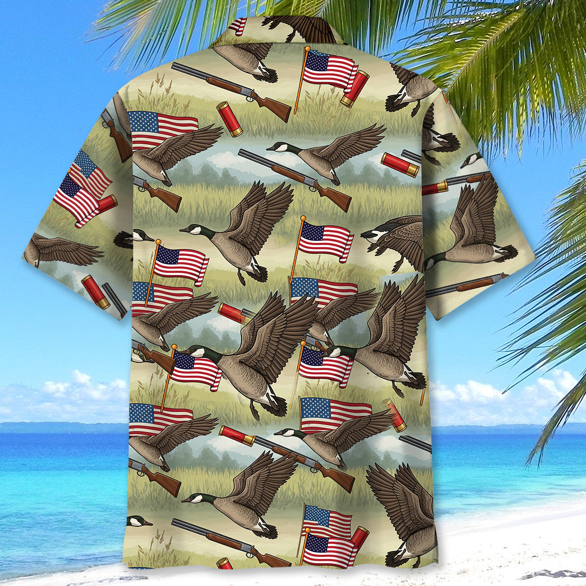America Goose Hunting Hawaiian Shirt
