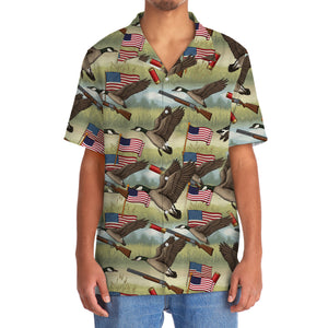 America Goose Hunting Hawaiian Shirt