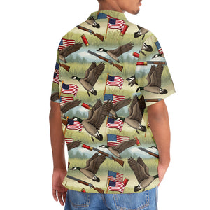 America Goose Hunting Hawaiian Shirt