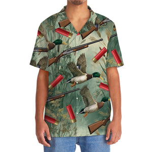 Green Duck Hunting Hawaiian Shirt